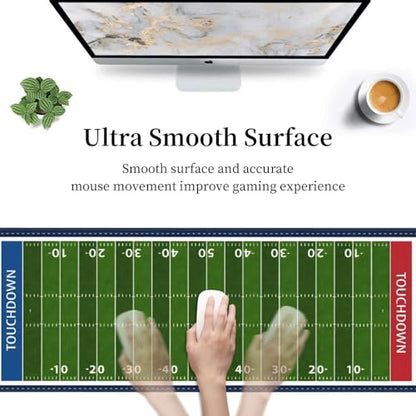 Football Field Gaming Mouse Pad, Extended Large Desk Mat (31.5 x 11.8 in), Non-Slip Rubber Base & Stitched Edges, Waterproof Mousepad for Office, Gaming, Work - color: 25