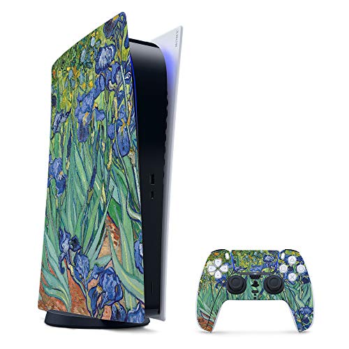 MightySkins Gaming Skin for PS5 / PlayStation 5 Digital Edition Bundle - Irises | Protective Viny wrap | Easy to Apply and Change Style | Made in The USA - color: Irises, size: PS5 Digital Edition Bundle