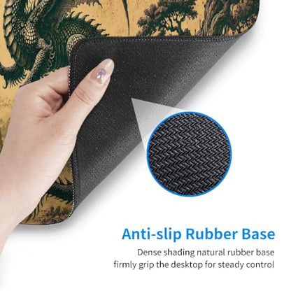 Dragon Mouse Pad XL Large Mousepad Non Slip Rubber Base Desk Mat for Laptop Computer Gaming 31.5" X 12" - color: Dragon
