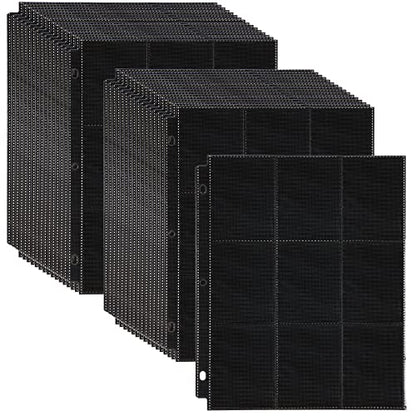 Crtiin 3600 Pockets Card Binder Sleeves 18 Trading Card Binder Pages Double Sided 200 Pages Protectors for Business Sports
