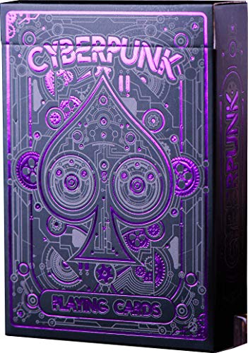Cyberpunk Purple Playing Cards - color: Purple