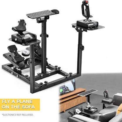 Marada Universal Flight Racing Simulator Stand,Hold Mouse and Keyboard | Fit for Thrustmaster,for Logitech,for Honeycomb,the Fight Sim Cockpit Electronic Device Not Included