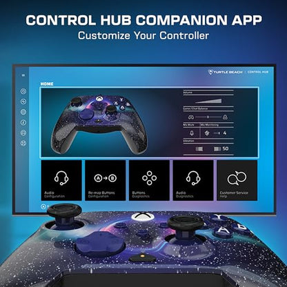 Turtle Beach Rematch Advanced Wired Gaming Controller for Xbox & PC | Xbox Series X|S, Xbox One, PC, 2 Remappable Buttons, Hall-Effect Triggers, Audio Controls, Image Shifting Design, Dark Cosmos - color: Dark Cosmos Reveal