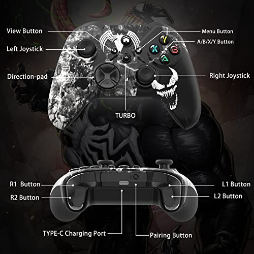 Gamrombo Wireless Controlle for Xbox Controller,Compatible with Xbox One,Xbox Series X/S, PC with Turbo/Macro Function, 3.5mm Headphone Jack
