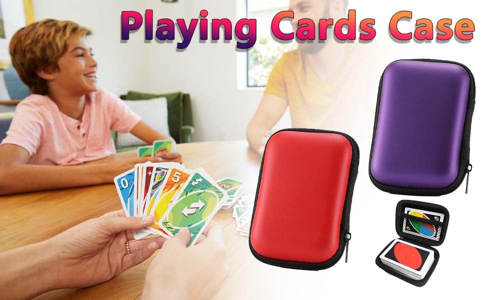 2 Pcs Card Game Case for Uno Splash Waterproof Cards Playing Card Case for UNO Soft Cloth Playing Waterproof Card Storage for Outdoor Gaming Camping