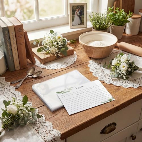 Boao 300 Pcs 4 x 6 Inch Recipe Card Protectors, Recipe Card Covers, Kitchen Plastic Cookbook Sheet Protectors Clear Cookbook Page Protector Index Sleeve - size: 4 x 6 Inch