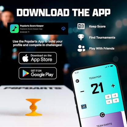 Popdarts PRO 팩 게임 세트, 드리즐 | 실내, 실외, 흡착 컵, 던지기 게임, POP와의 경쟁 - color: 이슬개.