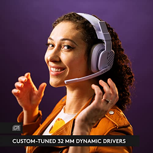 Logitech G Astro A10 Gen 2 Cross-Platform Wired Gaming Headset - Lilac | 3.5mm Headphone Jack, 32mm Drivers, Flip-to-Mute Mic, Over-Ear Cup Design - color: Lilac