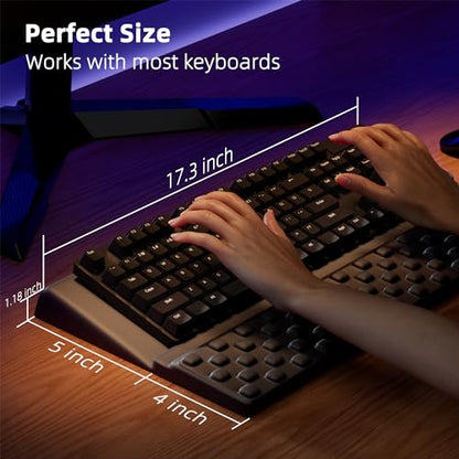 Ospelelf Keyboard Stand with Wrist Rest, Comfy Ergonomic Keyboard Riser Holder for Office Home - color: Black