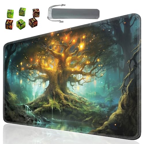 Board Game for TCG Playmat Table Mats Games Size 60X35 cm Mousepad Compatible for MTG RPG CCG Trading Card Game Play mats with 6 Dice (Playmat 113) - color: Sotw-playmats-1-113