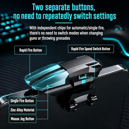 PUBG Mobile Triggers 13 in 1 Combo, 4 Gaming Triggers Mobile Phone Game Controller for PUBG/Knives Out/Call of Duty/Rules of Survival, Aim & Fire Trigger for iPhone & Android Phone