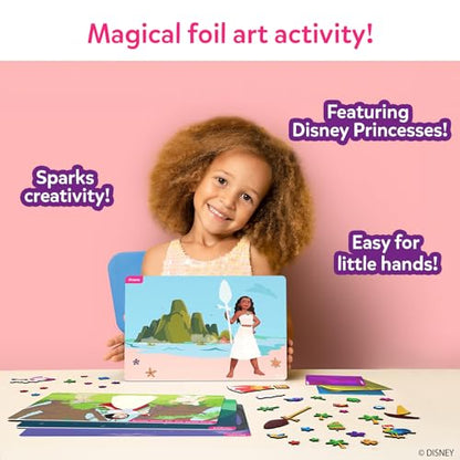 Skillmatics Foil Fun Disney Princess, Foil Art & Craft Kit, Gift for Kids | Travel Toy, Mess-Free Sticker Activity, DIY Decor, For Fans of Cinderella, Ariel & Jasmine, Girls & Boys Ages 4, 5, 6, 7, 8