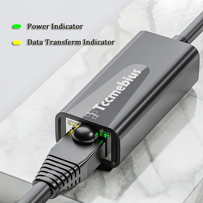 USB Ethernet Adapter, USB 2.0 to 10/100 Ethernet LAN Network Wired Adapter for MacBook, Surface Pro, Notebook PC, Compatible with Windows7/8/10, Mac OS, Android, Chrome OS, Linux (TCC-S20A)