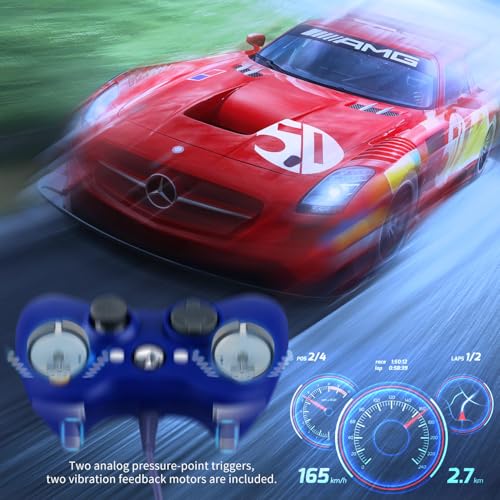 OSTENT Wired USB Controller Gamepad Joystick for Microsoft Xbox 360 Console Windows PC Laptop Computer Video Game Color Blue - color: Blue