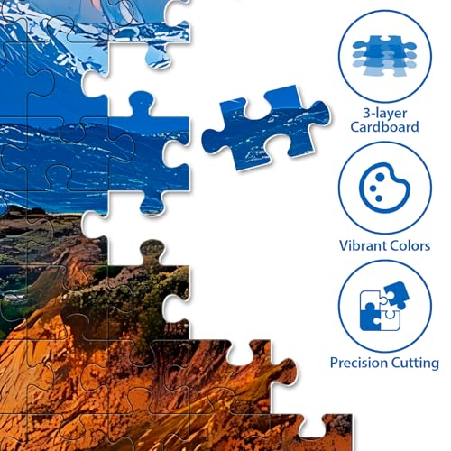 500 Pieces Puzzles for Adult, Jigsaw Puzzle 500 Piece for Seniors Puzzle Mountain Lake, Challenging Puzzle Gift for Mom Dad Friend Family Activity Games Nights Home Decor Wall Art 20.5x15IN - style: Mountain
