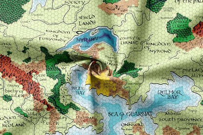 POLYMORPH PRINTS Greyhawk Indoor Wall Tapestry, Flanaess Advanced Dungeons and Dragons Indoor RPG Map Home Wall Decor | AD&D (80" x 68") - size: 80"L x 68"W