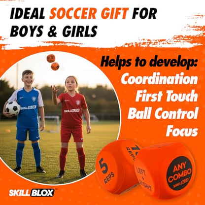 Kick Up Soccer Training Dice Game 2 Pack | Soccer Gifts for Boys | Kick Up & Shooting Training Dice | Fun Soccer Skill Games for Kids | Screen Free Sports Toys & Soccer Gifts - size: Kick Up Dice