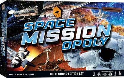 MasterPieces Space Mission Opoly Board Game - Fun Opoly Board Games for Adults & Kids - Includes Space Tokens & Cards - Ages 8+ - color: Space Mission
