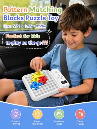 Super Blocks STEM IQ Games Pattern Color Matching & Slide Puzzles | 1030+ Color Matching Puzzles, 460+ Slide Puzzles, Brain Teasers & Logic Solving, For Kids & Teens