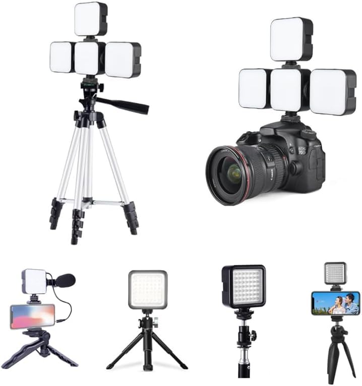Acuvar 4K/6K Camcorder Video Camera – 64MP 60FPS Vlogging Camera for YouTube, WiFi, LED Light, Mic, 64GB SD Card – Live Stream Webcam - style: Essential Kit