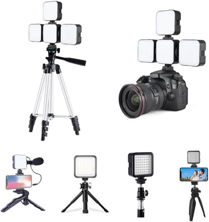 Acuvar 4K/6K Camcorder Video Camera – 64MP 60FPS Vlogging Camera for YouTube, WiFi, LED Light, Mic, 64GB SD Card – Live Stream Webcam - style: Essential Kit