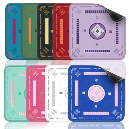 2F22E Mahjong Mat, Noise Reduction Non-Slip Mahjong Mat for Table, 32.4 * 32.4 Inch Mahjong Table Mat for Poker, Board Games Table Mat, Card Games, Tile Games, Dominoes(Purple) - color: Purple