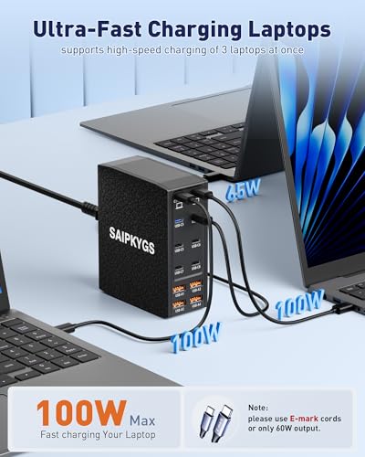 USB Charging Station (1000W),12-Port USB C Charger Block with Dual 100W PD USB-C Fast Charging Station Hub for MacBook Pro/Air/All iPad Phone 17/16 15/14/13/Pro Max/Samsung Galaxy Note (Black) - color: Black