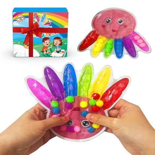 Color Sorting Toys for Toddlers, Fine Motor Skills Sensory Toys, Montessori Learning Toy for Preschool Learning Activitie, Sensory Activity Toy for Kids 3+ and Adults - style: Octopus