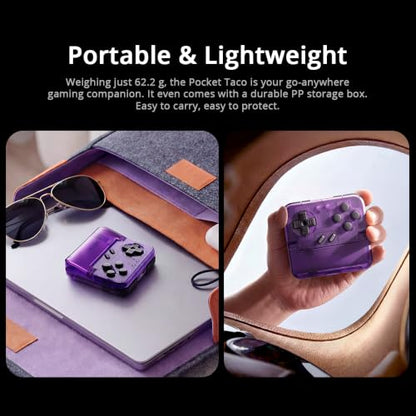 GameSir Pocket Taco Vertical Mobile Gaming Controller – Retro Arcade Bluetooth Gamepad for Android, Portableh Wireless Game Controller for phone, 600mAh Battery, Pass-Through Charging - Purple