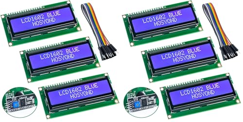 Hosyond 3pcs I2C IIC 1602 LCD Display Module 16x02 LCD Screen Module for Arduino Raspberry Pi (Pack of 2) - size: I2C LCD 1602 (Pack of 2)