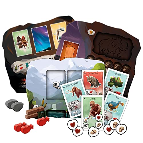 Asmodee Paleo Board Game - A Cooperative Paleolithic Adventure for Strategy Enthusiasts, Cooperative Family Fun for Kids & Adults, Ages 10+, 2-4 Players, 45-60 Minute Playtime - style: Paleo