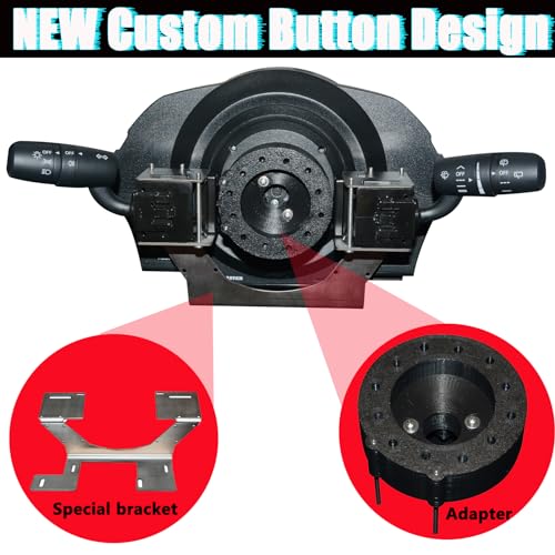 Obokidlyamor Simulator Turn Signal Wiper Light Combination Switch for For Thrustmaster T300RS /GT/Integral+Sude Steering Wheel +Adapter(For T300RS /GT/Ferrari Integral+Steering Wheel) - size: For T300RS /GT/ Ferrari Integral+Steering Wheel