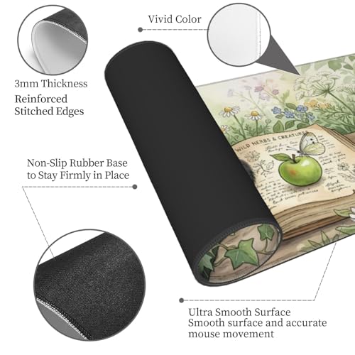 Extended Gaming Mouse Pad, Large Mouse Mat, XL Desk Pad for Keyboard and Mouse, Non-Slip Rubber Base & Stitched Edges for Gamer Office 31.5x11.8 in - color: 18