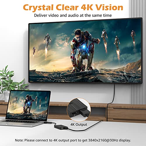 WAVLINK USB 3.0 or USB C to HDMI Adapter for Dual Monitors | 4K @30Hz 1080p@60Hz, USB Dual HDMI Adapter up to 6 Monitor Displays, External Video Card Adapter for Windows, Mac OS