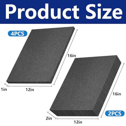 DECOHS 6 Pcs Pick Apart Foam Inserts- 2 Size Pick and Pluck Foam Sheets- Pluck Pre Cubed Foam Pads for Toolbox Game Box Cases Camera Storage Drawer