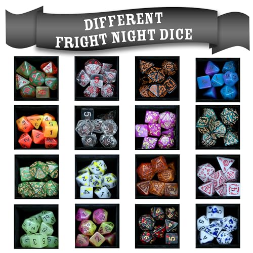 1985 Games Fright Night Dice Bag - Wide Range of Patterns for Gaming, Role Playing, Table Games (Pack of 6) - color: Fright Night, size: Pack of 6