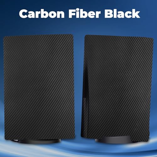 Face Plates Cover Skins Shell Panels for PS5 Disc Edition Console, Accessories for PlayStation 5 Protective Faceplates (Carbon Fiber Black) - color: Carbon Fiber Black