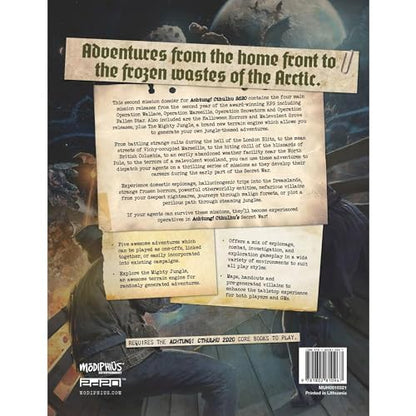 Modiphius Entertainment: Achtung! Cthulhu 2d20: Mission Dossier 2 - The Dark Beyond - Expansion Hardcover RPG Book - style: Dossier 2