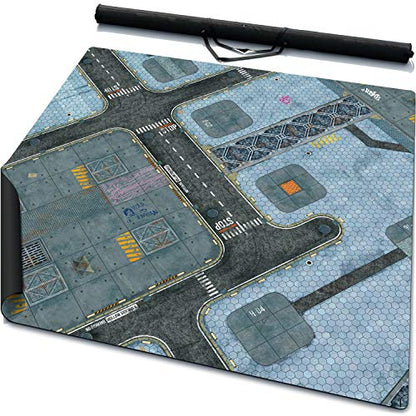 Warzone Studio 4' x 4' Double-Sided Rubber Battle Mat: Incorporation + Tempedus + Bag