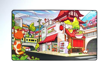 1985 Games Milk Carton Cat Playmat – Premium Non-Slip Tabletop Gaming Mat for MTG, DND & Card Games - color: Playmat
