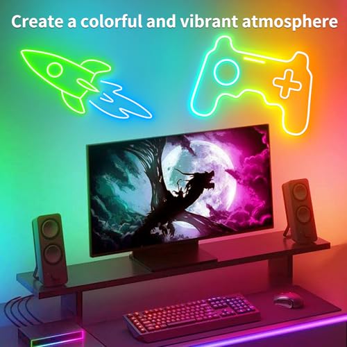 segrass 100Ft Led Rope Lights, Flexible Neon Lights Control with App/Remote, Multiple Modes, IP65 Outdoor RGB Waterproof, Music Sync Gaming Light Strip for Bedroom Décor