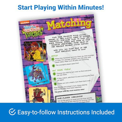 Wonder Forge Teenage Mutant Ninja Turtles Matching Game-Fun & Quick Memory Game for Kids | Engaging Toy for Ages 3-5 Years | Ideal for Solo or Family Play