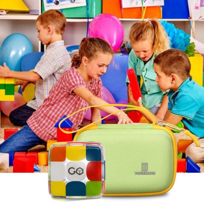 Tourmate Hard Storage Case for GoCube Edge, The Connected Electronic Bluetooth Cube - Award-Winning 3x3 Speen Cube (Box for Sale) - color: Green & Yellow
