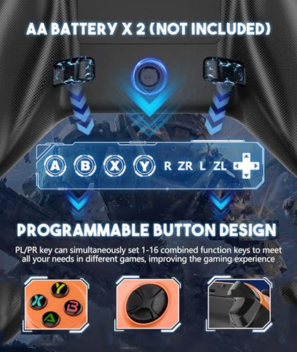 Dinosoo Wireless Controller for Xbox One/Series X|S & PC, Bluetooth, 2 Vibration Motors, TURBO, Macro, 3.5mm Headphone Jack Orange+Gray - Upgrading with a PC before connecting to X-box