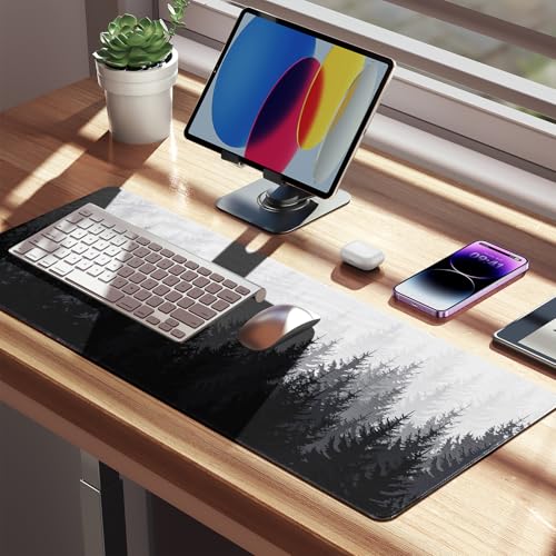 Desk Mat Forest, Keyboard Mats for Desk, 31.5" x 11.8" XL | Large Gaming Mouse Pad, Stitched Edges, Non-Slip Desk Pad, Computer Keyboard Mat, Office Home - color: Forest