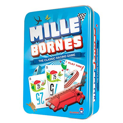 Asmodee Mille Bornes Classic Racing Card Game - Fast-Paced Family Strategy Game for Ages 7+, 2-6 Players, 20 Minute Playtime | Fast-Paced Family Strategy Game for Ages 7+, 2-6 Players, 20 Minute Playtime