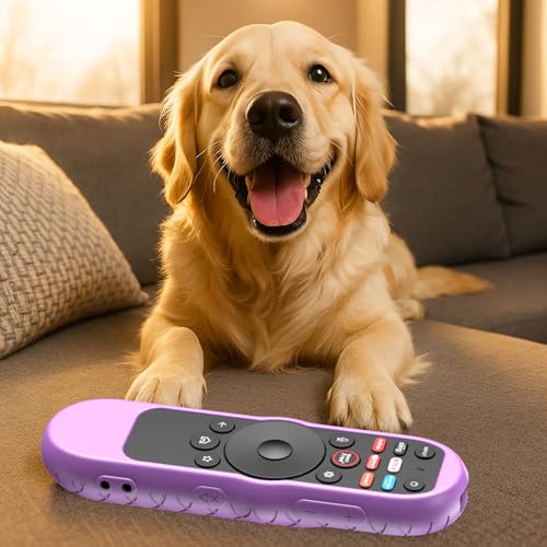 Case Cover for VIZIO XRT270 Smart TV Remote Control Silicone Skin Sleeve with Lanyard Glow in the Dark Purple - color: Purple