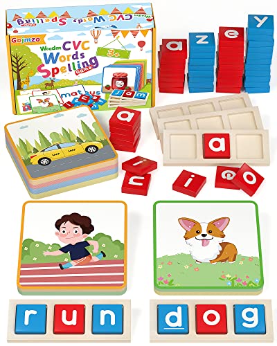 Wooden CVC Word Spelling Games, Montessori Educational Learning Toys Gifts | Learn to Read, Sight Words Flash Cards Kindergarten, Reading Workbooks, Learning Activities, Wooden Letters, Kids Gifts