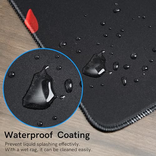 GMKWTL Large Gaming Mouse Pad for Desk, Black Plum Blossoms XXL Mouse Pad, 35.4x15.7 Inch, Waterproof, Non-Slip Rubber Base - color: Plum Blossoms