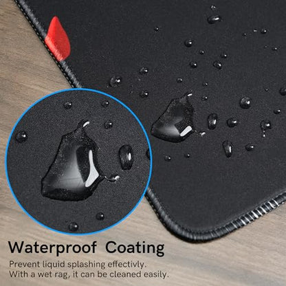 GMKWTL Large Gaming Mouse Pad for Desk, Black Plum Blossoms XXL Mouse Pad, 35.4x15.7 Inch, Waterproof, Non-Slip Rubber Base - color: Plum Blossoms
